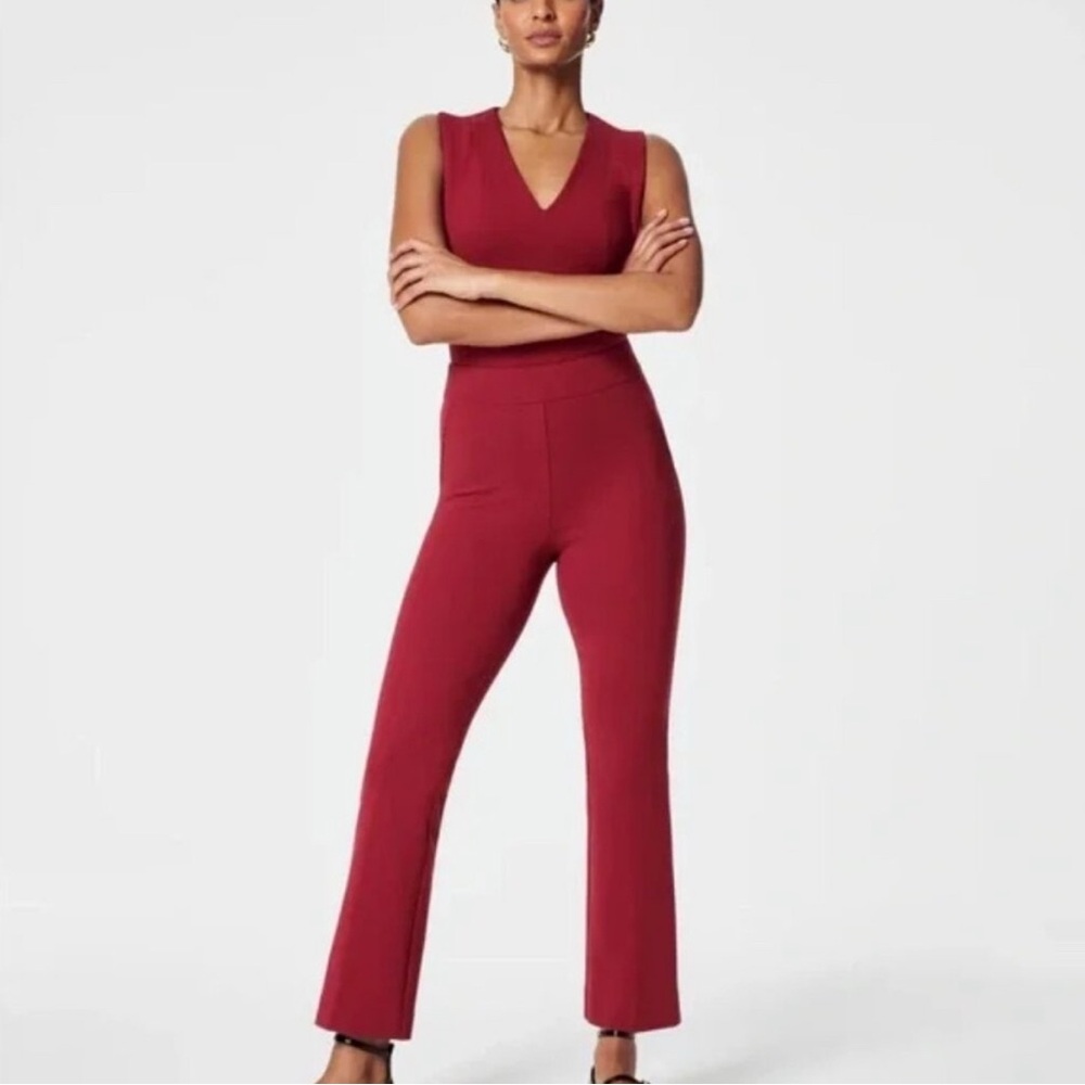 SPANX  The Perfect Fit Ponte Kick Flare Pant - Medium Red Slimming